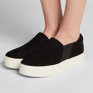 Vince Warren Suede Platform Slip On Skate Sneaker Size 7.5